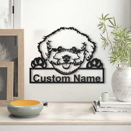 Personalized Bichon Frise Dog Metal Sign Art, Custom Bichon Frise Dog Metal Sign, Bichon Frise Dog Gifts Funny, Dog Gift, Animal Custom, Laser Cut Metal Signs Custom Gift Ideas 14x14IN