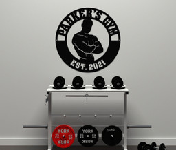 Personalized Home Gym Signs For Workout Room, Personalized Metal Sign, Home Gym Wall Art, Home Gym Decor, Gym Sign, Weight Lifting, Crossfit, Laser Cut Metal Signs Custom Gift Ideas 24x24IN