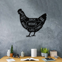 Hen Chicken Poultry Metal Farm Sign Monogram, Custom Outdoor Indoor Coop, Metal Laser Cut Metal Signs Custom Gift Ideas 18x18IN