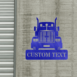 Semi Truck Monogram V3 Customized Metal Signs, Custom Metal Sign, Custom Signs, Metal Sign, Metal Laser Cut Metal Signs Custom Gift Ideas 14x14IN