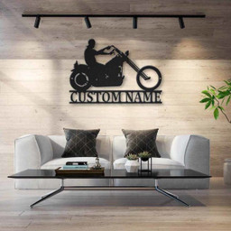 Motorcycle Personalized Metal Wall Decor Iii, Cut Metal Sign, Metal Wall Art, Metal House Sign, Metal Laser Cut Metal Signs Custom Gift Ideas 14x14IN