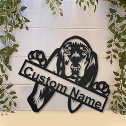 Personalized Black And Tan Coonhound Metal Sign Art, Custom Black And Tan Coonhound Metal Sign, Dog Gift, Birthday Gift, Animal Funny, Laser Cut Metal Signs Custom Gift Ideas 14x14IN