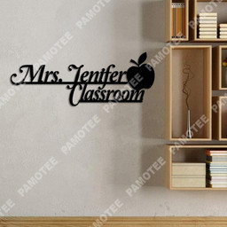 Customized Classroom Metal Door Sign, Teacher Wall Decoration, Metal Laser Cut Metal Signs Custom Gift Ideas 14x14IN
