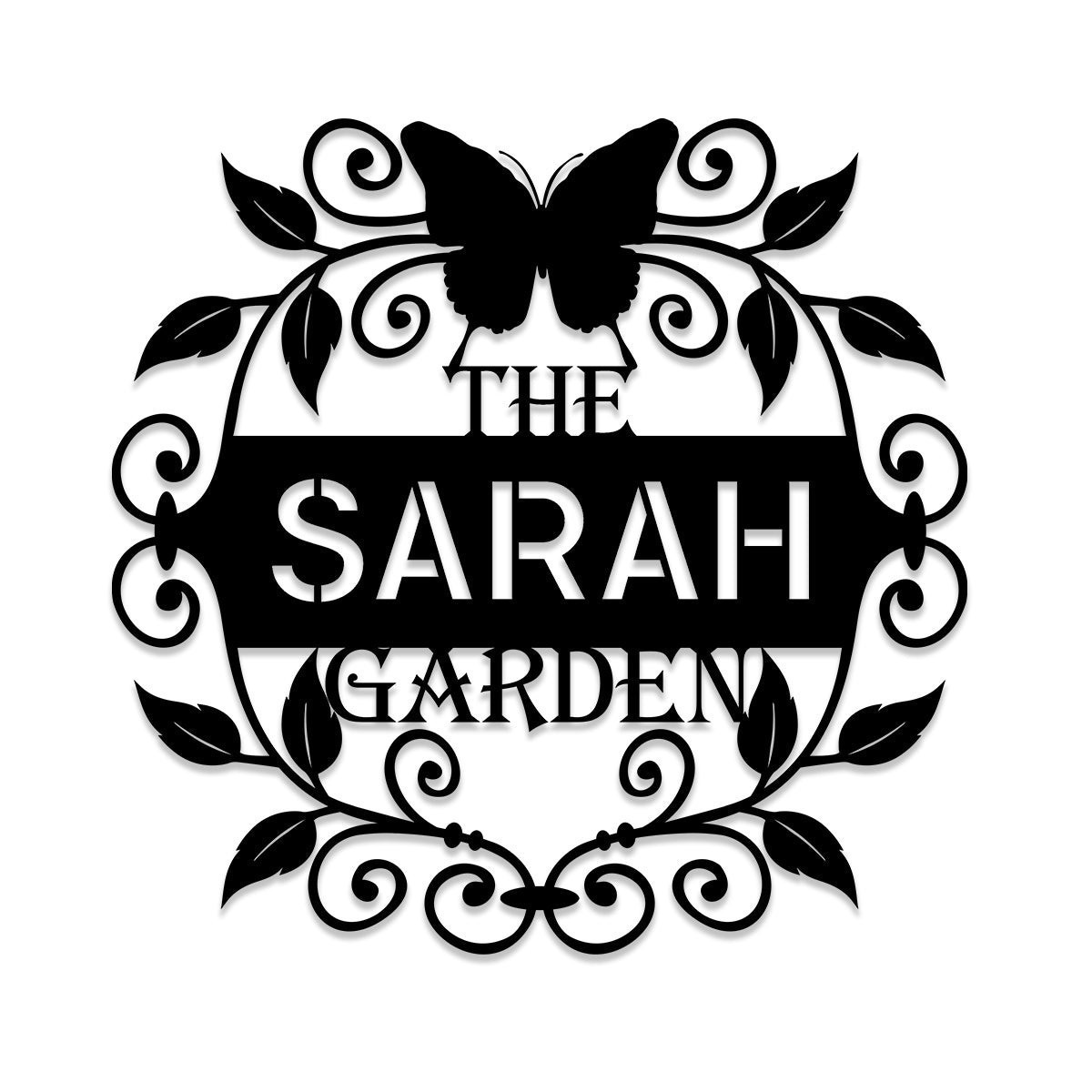 Personalized Metal Garden Sign, Home Decor, Wedding Gift For Her, Gardening Lovers, Metal Laser Cut Metal Signs Custom Gift Ideas 12x12IN