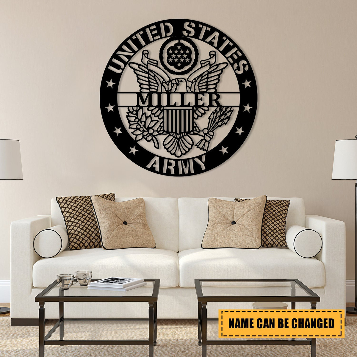Personalized Name Us Army Veteran Metal Sign, Veterans Day Gift For Proud Soldiers, Metal Laser Cut Metal Signs Custom Gift Ideas 12x12IN