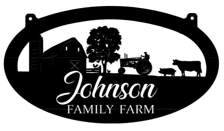 Metal Farmer Signbarnchickentractor Sign Metal House Sign | Aeticon Print Cut Metal Sign 8x8in