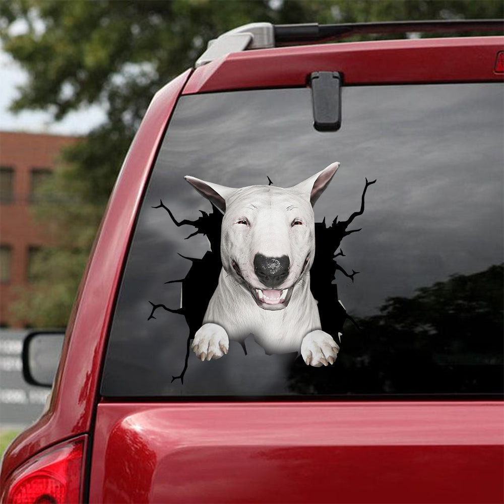Bull Terrier Crack Stickers For Scrapbooking Nice Avery Sticker Paper Christmas Gifts For Women, Subaru Decal Sticker 12x12IN 2PCS