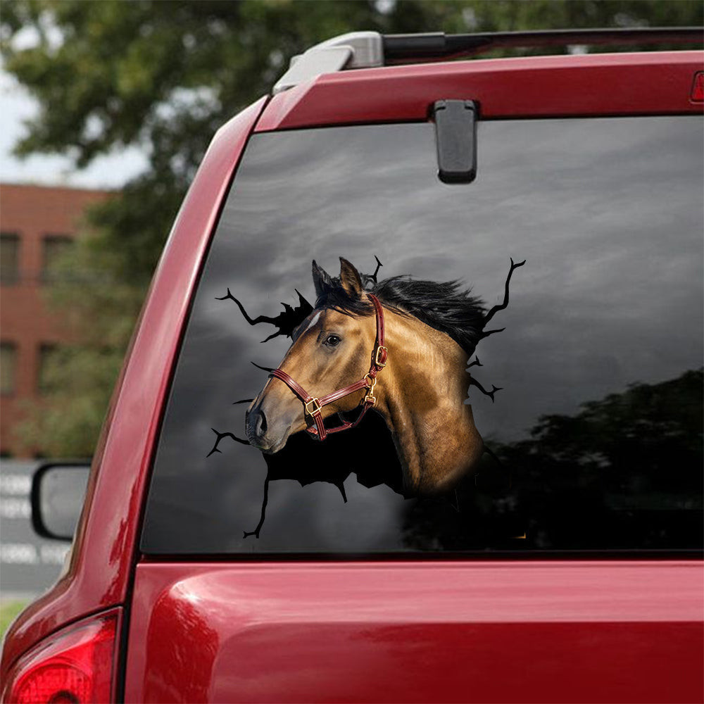 Andalusian Horse Crack Decal Window Wiper Funny Vinyl Window Decals Stuffer Ideas, Car Side Decals Design 12x12IN 2PCS