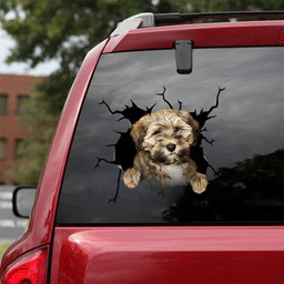 Tibetan Terriers Crack Sticker For Car Window Funny Gifs Transparent Sticker , Jeep Stickers For Car 12x12IN 2PCS