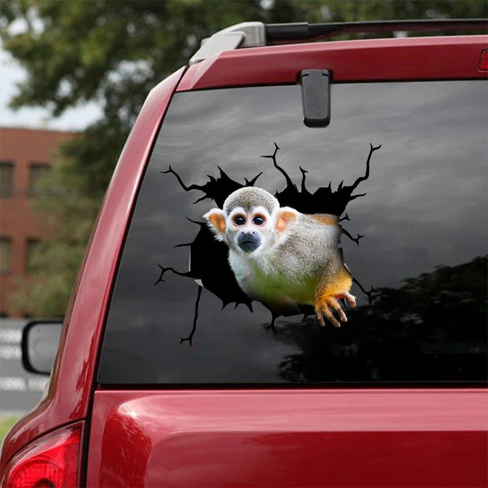 Monkey Crack Car Decal Custom Cuteness Overloaded Magnetic Decal Stickers For Mom, Bluey Car Stickers 12x12IN 2PCS