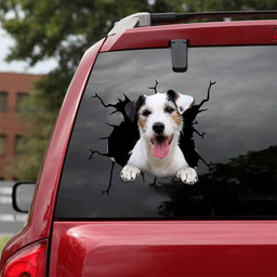 Parson Russell Terrier Crack Sticker Ideas Be Cute Decal Decal Stickers Gifts For Boyfriend, Morgan Wallen Car Decal 12x12IN 2PCS
