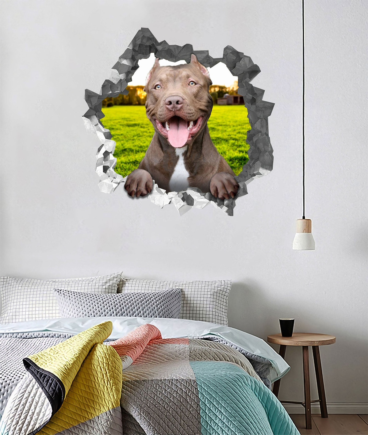 Pitbull Crack Wall Decal, Sprint Car Decals 16x24IN 1PC