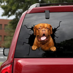 Dogue De Bordeaux Crack Decal Sticker Car Funny Faces Making Stickers With Decals Push Gift, Sticker Dashboard 12x12IN 2PCS