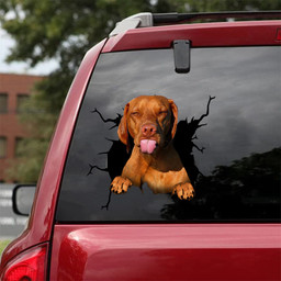 Vizsla Crack Decal Window Wiper Funny Wall Decor Sticker Paper Birthday , Car Stickers To Hide Dents 12x12IN 2PCS