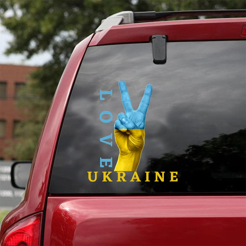 Love Ukraine Sticker Car Vinyl Decal Sticker 12x12IN 2PCS