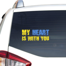 My Heart Is With You Sticker Car Vinyl Decal Sticker 18x18IN 2PCS