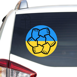 I Stand With Ukraine Ukraine Strong Support The Ukraine Ukrainian FlagUkraine Peace Sticker Car Vinyl Decal Sticker 18x18IN 2PCS