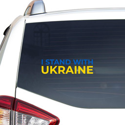 I Stand With Ukraine Support Ukraine Hope No War Make Love Not War Stop War In Ukraine Save Li Car Vinyl Decal Sticker 18x18IN 2PCS
