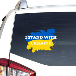 I Stand With Ukraine Sticker Car Vinyl Decal Sticker 18x18IN 2PCS