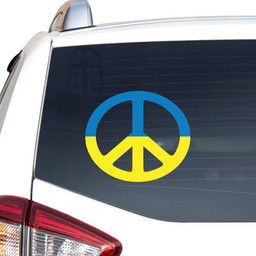 A Symbol Of Peace. Peace In Ukraine. No War. Sticker Car Vinyl Decal Sticker 18x18IN 2PCS