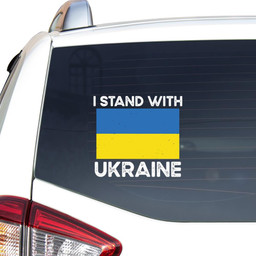 Ukrainian Lover Quote Ukraine Cool I Stand With Ukraine Peace Love Ukraine Car Vinyl Decal Sticker 18x18IN 2PCS