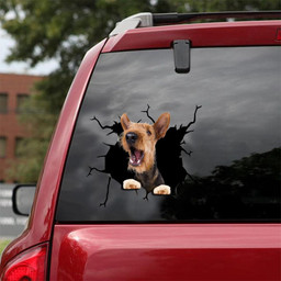 Airedale Terrier Crack Window Decal Custom 3d Car Decal Vinyl Aesthetic Decal Funny Stickers Home Decor Gift Ideas Car Vinyl Decal Sticker Window Decals, Peel and Stick Wall Decals 18x18IN 2PCS