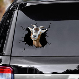 Alpine Goat Crack Window Decal Custom 3d Car Decal Vinyl Aesthetic Decal Funny Stickers Cute Gift Ideas Ae10032 Car Vinyl Decal Sticker Window Decals, Peel and Stick Wall Decals