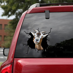 Alpine Goat Crack Window Decal Custom 3d Car Decal Vinyl Aesthetic Decal Funny Stickers Cute Gift Ideas Ae10032 Car Vinyl Decal Sticker Window Decals, Peel and Stick Wall Decals 18x18IN 2PCS