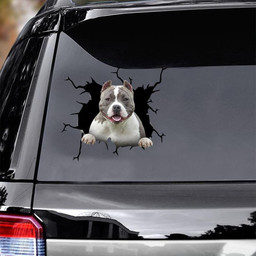American Bully Crack Window Decal Custom 3d Car Decal Vinyl Aesthetic Decal Funny Stickers Cute Gift Ideas Ae10038 Car Vinyl Decal Sticker Window Decals, Peel and Stick Wall Decals