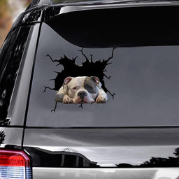 American Bully Crack Window Decal Custom 3d Car Decal Vinyl Aesthetic Decal Funny Stickers Home Decor Gift Ideas Car Vinyl Decal Sticker Window Decals, Peel and Stick Wall Decals