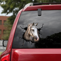 Andalusian Horse Crack Window Decal Custom 3d Car Decal Vinyl Aesthetic Decal Funny Stickers Cute Gift Ideas Ae10057 Car Vinyl Decal Sticker Window Decals, Peel and Stick Wall Decals 18x18IN 2PCS