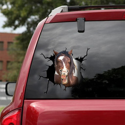 American Quarter Horse Crack Decal Cutest Stickers 3 Year Anniversary Car Vinyl Decal Sticker Window Decals, Peel and Stick Wall Decals 18x18IN 2PCS