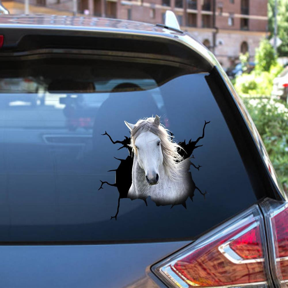 Andalusian Horse Crack Cuteness Sticker Ideas For Horse Lover Car Vinyl Decal Sticker Window Decals, Peel and Stick Wall Decals 12x12IN 2PCS