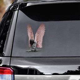 Angel Wings Crack Sticker Cute Angel Christian Lovers For Couple Car Vinyl Decal Sticker Window Decals, Peel and Stick Wall Decals