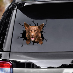 Australian Kelpie Crack Window Decal Custom 3d Car Decal Vinyl Aesthetic Decal Funny Stickers Cute Gift Ideas Ae10073 Car Vinyl Decal Sticker Window Decals, Peel and Stick Wall Decals