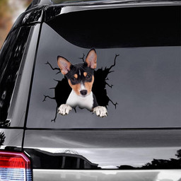 Basenji Crack Window Decal Custom 3d Car Decal Vinyl Aesthetic Decal Funny Stickers Cute Gift Ideas Ae10092 Car Vinyl Decal Sticker Window Decals, Peel and Stick Wall Decals
