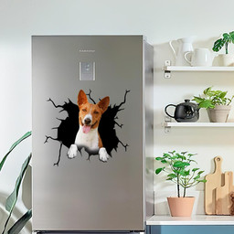 Basenji Dog Crack Window Decal Custom 3d Car Decal Vinyl Aesthetic Decal Funny Stickers Home Decor Gift Ideas Car Vinyl Decal Sticker Window Decals, Peel and Stick Wall Decals
