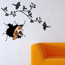 Beagle Dog Breeds Dogs Puppy Crack Window Decal Custom 3d Car Decal Vinyl Aesthetic Decal Funny Stickers Cute Gift Ideas Ae10117 Car Vinyl Decal Sticker Window Decals, Peel and Stick Wall Decals