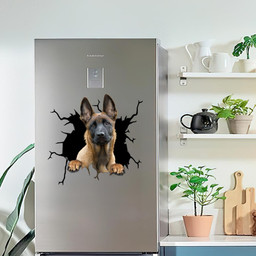 Belgian Malinois Crack Window Decal Custom 3d Car Decal Vinyl Aesthetic Decal Funny Stickers Cute Gift Ideas Ae10137 Car Vinyl Decal Sticker Window Decals, Peel and Stick Wall Decals