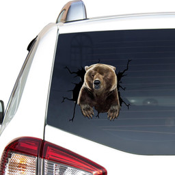 Bear Crack Window Decal Custom 3d Car Decal Vinyl Aesthetic Decal Funny Stickers Cute Gift Ideas Ae10125 Car Vinyl Decal Sticker Window Decals, Peel and Stick Wall Decals