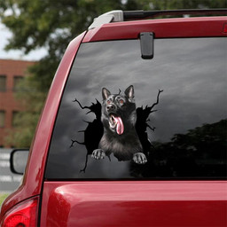 Black German Shepherd Dog Funny For Mom Car Vinyl Decal Sticker Window Decals, Peel and Stick Wall Decals 18x18IN 2PCS