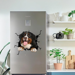 Bernese Mountain Dog Crack Window Decal Custom 3d Car Decal Vinyl Aesthetic Decal Funny Stickers Cute Gift Ideas Ae10153 Car Vinyl Decal Sticker Window Decals, Peel and Stick Wall Decals