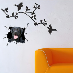 Black Labrador Dog Breeds Dogs Puppy Crack Window Decal Custom 3d Car Decal Vinyl Aesthetic Decal Funny Stickers Home Decor Gift Ideas Car Vinyl Decal Sticker Window Decals, Peel and Stick Wall Decals