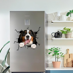 Bernese Mountain Dogs Crack Window Decal Custom 3d Car Decal Vinyl Aesthetic Decal Funny Stickers Home Decor Gift Ideas Car Vinyl Decal Sticker Window Decals, Peel and Stick Wall Decals