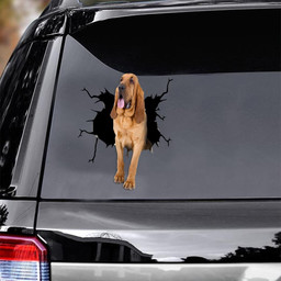 Bloodhound Crack Window Decal Custom 3d Car Decal Vinyl Aesthetic Decal Funny Stickers Home Decor Gift Ideas Car Vinyl Decal Sticker Window Decals, Peel and Stick Wall Decals