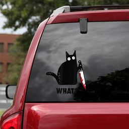 Black Cat For Car Window Funny Water Bottle Labels Fathers Day Gifts 2022.Png Car Vinyl Decal Sticker Window Decals, Peel and Stick Wall Decals 18x18IN 2PCS