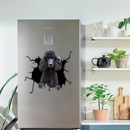 Black Poodle Dog Breeds Dogs Puppy Crack Window Decal Custom 3d Car Decal Vinyl Aesthetic Decal Funny Stickers Home Decor Gift Ideas Car Vinyl Decal Sticker Window Decals, Peel and Stick Wall Decals