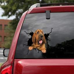 Bloodhound Crack Window Decal Custom 3d Car Decal Vinyl Aesthetic Decal Funny Stickers Cute Gift Ideas Ae10176 Car Vinyl Decal Sticker Window Decals, Peel and Stick Wall Decals 18x18IN 2PCS