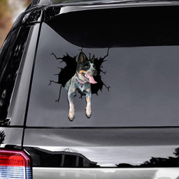 Blue Heeler Crack Window Decal Custom 3d Car Decal Vinyl Aesthetic Decal Funny Stickers Home Decor Gift Ideas Car Vinyl Decal Sticker Window Decals, Peel and Stick Wall Decals