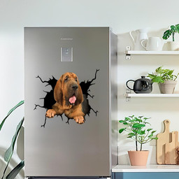 Bloodhound Crack Window Decal Custom 3d Car Decal Vinyl Aesthetic Decal Funny Stickers Cute Gift Ideas Ae10176 Car Vinyl Decal Sticker Window Decals, Peel and Stick Wall Decals